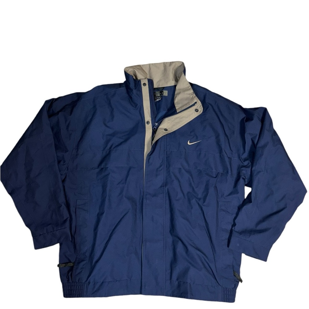Nike Blue Windbreaker with High Collar